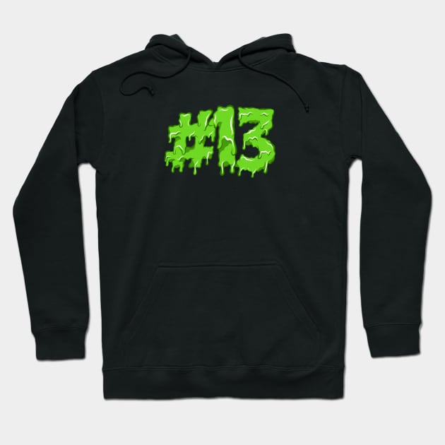 13 number grime art Hoodie by yogisnanda